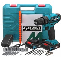 Sturdy Power Tools 32 Volt 5.0 Amper Çift Akülü 27 Parça Uç Setli Şarjlı Vidalama Matkap