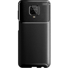 Case 4U Xiaomi Redmi Note 9S / Note 9 Pro Kılıf Military Armor Çift Katmanlı Crash Silikon Kılıf + Cam Ekran Koruyucu Kırmızı