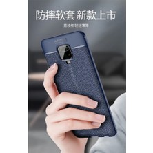 Case 4U Xiaomi Redmi Note 9S / Note 9 Pro Kılıf Rugan Armor Deri Görünümlü Yüksek Kalite Silikon Niss + Cam Ekran Koruyucu Kırmızı