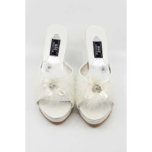 G&c Kadın Fantezi Terlik Kaz Tüylü Platform