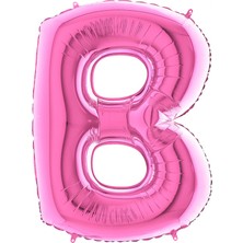 Partijet B Harf Grabo Fuşya Folyo Balon 102 cm