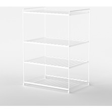 Tekno-tel 4 KATLI METAL RAF AYAKKABILIK BEYAZ EG206