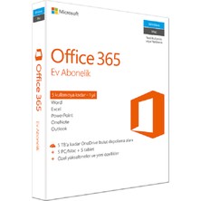 Microsoft Office 365 Ev Abonelik 32/64Bit Türkçe/İngilizce 5 Kullanıcı 1 Yıl