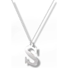 Katar Gümüş Kişiye Özel Harfli Gümüş Kolye