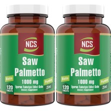 Ncs Saw Palmetto 1000 Mg Pumpkin Biotin Zinc Complex 2 Adet 120 Tablet