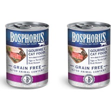 Bosphorus Tahılsız Gurme (Tavuk ve Sığır Etli) Yetişkin Kedi Maması – 2’li Paket (2x Gurme)