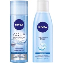 Nivea Aqua Sensatıon Yüz Temizleme Jeli 200 ml + Canlandırıcı Yüz Tonik 200 ml