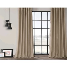 Taç Karartma Blackout Pilesiz Fon Perde Kum Beji 100 x 240 cm