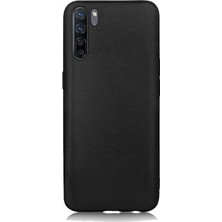 Case 4U Oppo Reno 3 Kılıf Klasik Mat Renkli Yumuşak Premier Silikon Siyah