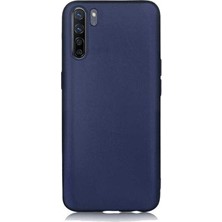 Case 4U Oppo Reno 3 Kılıf Klasik Mat Renkli Yumuşak Premier Silikon Lacivert