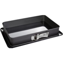 Fackelmann Zenker 7022 Deluxe Dikdörtgen Kelepçeli Pişirme ve Kalıbı 42 x 29 cm