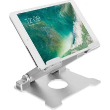 iDock T27 Alüminyum Büyük Ağır ve Stabil iPad Tablet Standı - Gümüş Renk