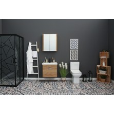 Saydam Banyo Stil 60 cm Banyo Dolabı Meşe