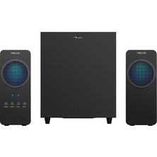 Mikado MD-318BT 2+1 25W Siyah USB+FM+Bluetooth Destekli LED Işıklı Speaker