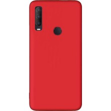 Case Street Alcatel 1s 2020 Kılıf Premier Silikon Esnek Koruma Kırmızı