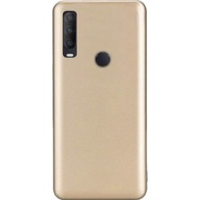 Case Street Alcatel 1s 2020 Kılıf Premier Silikon Esnek Koruma Gold