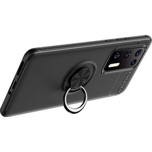 Case Street Huawei P40 Kılıf Ravel Silikon Yüzüklü Mıknatıslı Mavi