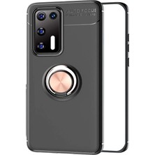 Case Street Huawei P40 Kılıf Ravel Silikon Yüzüklü Mıknatıslı Bronz