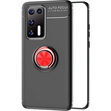 Case Street Huawei P40 Kılıf Ravel Silikon Yüzüklü Mıknatıslı Bordo