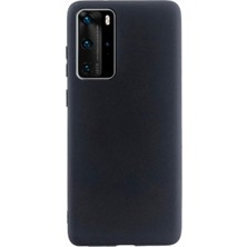 Case Street Huawei P40 Pro Kılıf Premier Silikon Koruma + Full Ekran Koruyucu Siyah