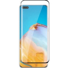 Gpack Huawei P40 Pro Kılıf Premier Silikon Koruma + Full Ekran Koruyucu Siyah