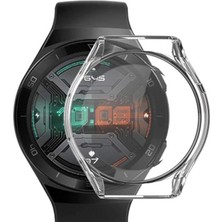 Case Street Huawei Watch GT 2e 46 mm Kılıf Önü Kapalı Şeffaf Silikon Renksiz