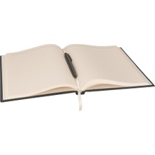 2K Çizgili Defter Diplomat 14 x 20 cm Siyah