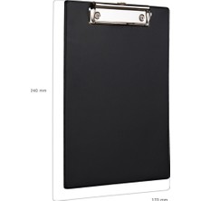 2K A5 Pvc Kapaksız Sekreter Blok Tablası 100 Yaprak Siyah