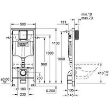 Grohe Rapid Sl Gömme Rezervuar Pnömatik Alçıpan Tipi 13 cm - 38528001