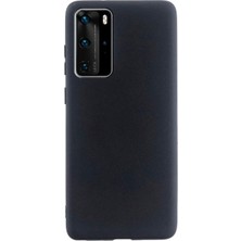 Gpack Huawei P40 Pro Kılıf Premier Silikon Koruma + Full Ekran Koruyucu Siyah