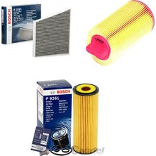 Bosch Filtre Bakım Seti Mercedes W211 E 200 Kompressor Bnz 02-08 Hava + Yağ + Polen