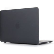 Arabulalaca Apple Macbook 16" Pro A2141 Toucbarlı Kılıf Silikonsu Mat Doku Siyah