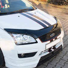 Ford Focus Ön Kaput Koruyucu Rüzgarlık Deflektör Akrilik ABS 4mm Parlak Siyah 2005-2008