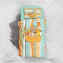 MonoHome Bebeğimi Uyandırma 3D Pamuk Saten Bebek Nevresim Takımı