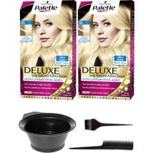 Schwarzkopf 2’li Palette Deluxe Ultra Yoğun Renk Açıcı, Sarı Renk Aktifleştirici Saç Boyası ve Saç Boyama Seti