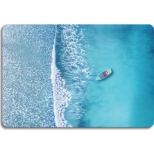 Decovetro Turkuaz Deniz Görünümlü Cam Kesim Tablası 20 x 30 cm