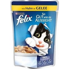 Felix Tavuklu Yetişkin Kedi Pouch 100 gr 20 Adet i