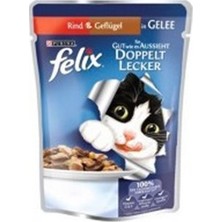 Felix Sığır Etli,tavuklu Yetişkin Kedi Pouch 100G 6 Adet