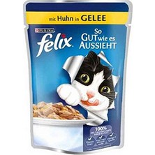 Felix Tavuklu Yetişkin Kedi Pouch 100G 12 Adet i