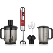 Korkmaz Mia Mega KırmızıKrom Blender Set