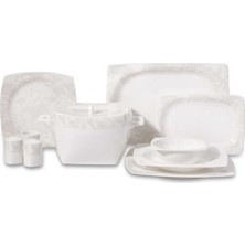 Korkmaz Bone Selection 60 Parça Kare Yemek Takımı
