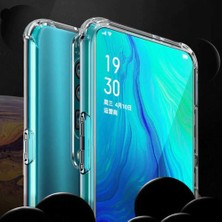 Case 4U Oppo A9 2020 Kılıf Darbe Emici Silikon Arka Kapak + Cam Ekran Koruyucu Şeffaf