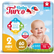 Baby Turco Bebek Bezi 2 Numara Mini 3-6 Kg 60'lı