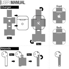 IPG Apple AirPods Seri 1-2 Uyumlu Tasarım Sticker Kılıf Seti (Kırmızı Karbon Fiber)