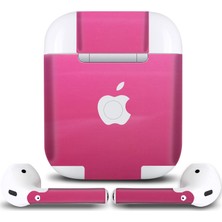 IPG Apple AirPods Seri 1-2 Uyumlu Tasarım Sticker Kılıf Seti (Pembe)