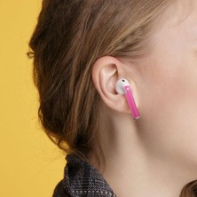 IPG Apple AirPods Seri 1-2 Uyumlu Tasarım Sticker Kılıf Seti (Pembe)