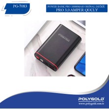 PolyGold PG7083 10.000mAh 3.0A Hızlı Şarj Göstergeli Powerbank