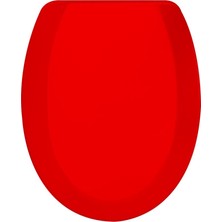 Rona Kırmızı Tisa Thermoplast Standart Klozet Kapağı (Üstten Monte)