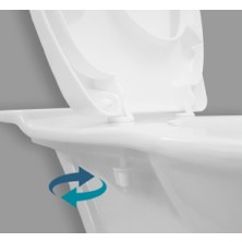 Rona Siyah Tisa Thermoplast Standart Klozet Kapağı (Altan Monte)