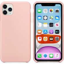 Logis Apple iPhone 11 Pro Max Kılıf Liquid Lansman Silikon Açık Pembe